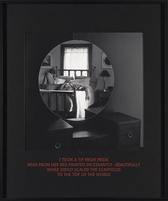 CARRIE MAE WEEMS (1953 - ) I Took a Tip from Frida who from her Bed Painted Incessantly-Beautifully....                                          